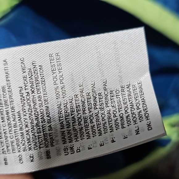 Adidas Windbreaker Jacket Blue Lime Green Small NWT - Picture 7 of 8